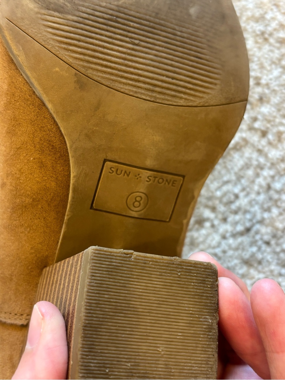 Classic Cognac Suede Ankle Boots - Women - Picture 5 of 5